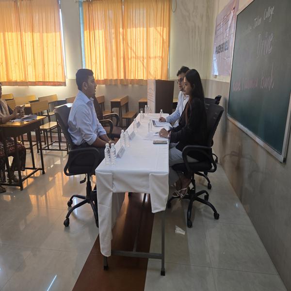 Campus placement organised in collaboration with Kotak Mahindra Bank